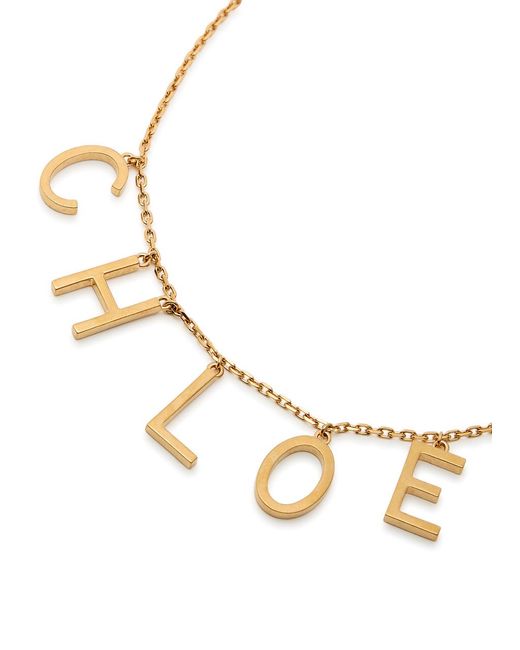 Chloé Metallic The Chloé Letters Necklace