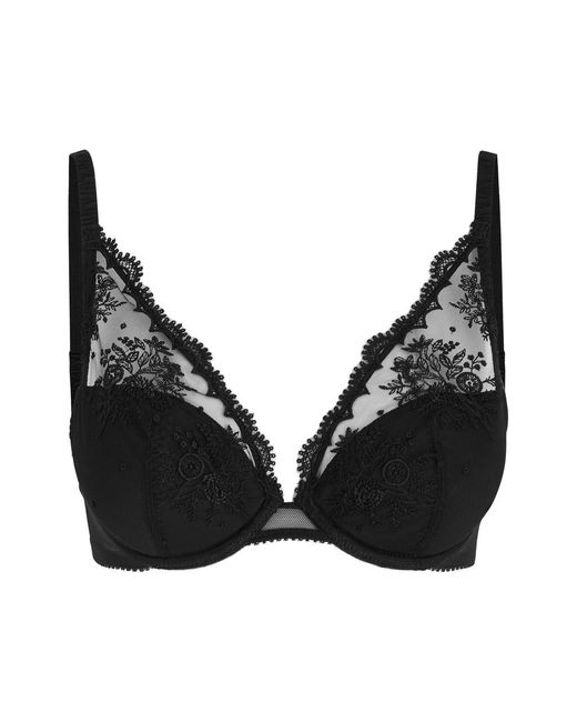 Simone Perele Black Intrigue Tulle Padded Underwired Bra