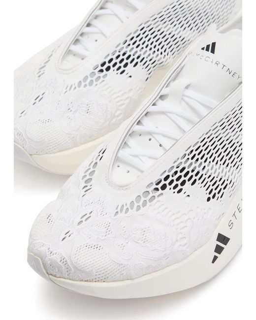 Stella McCartney White Adidas X Adizero Mesh-Knit Sneakers