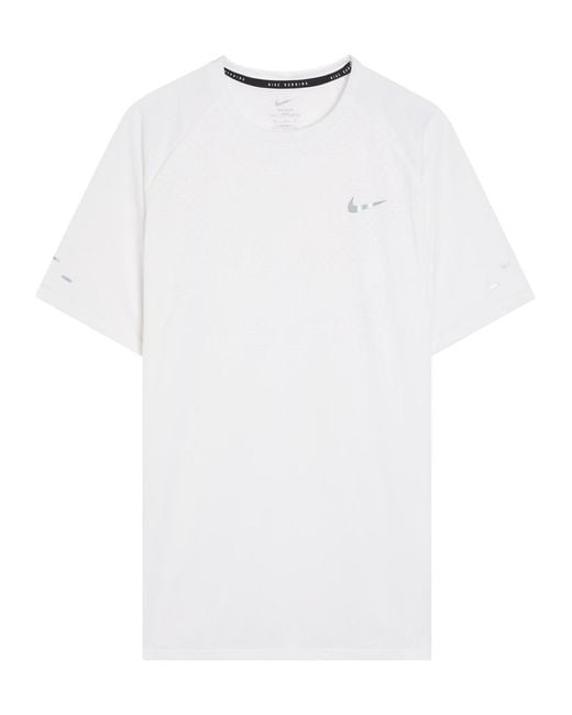 Nike White Dri-Fit Adv Jersey Running T-Shirt for men