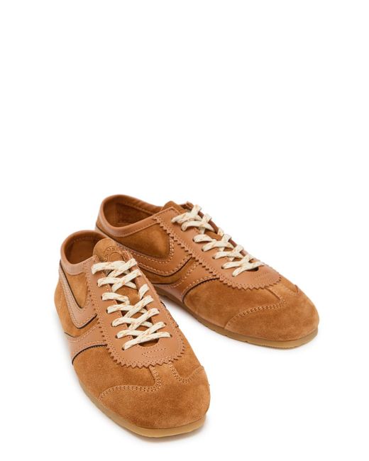 Dries Van Noten Brown Dustin Panelled Suede Sneakers