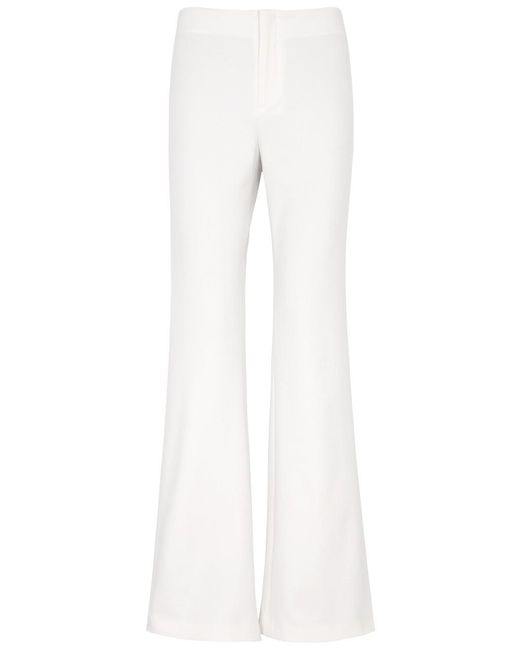 Alice + Olivia White Teeny Bootcut Stretch-Jersey Trousers
