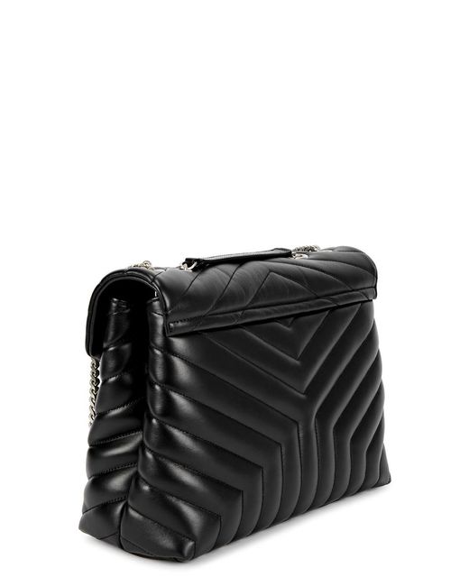 Saint Laurent Black Loulou Quilted Leather Shoulder Bag