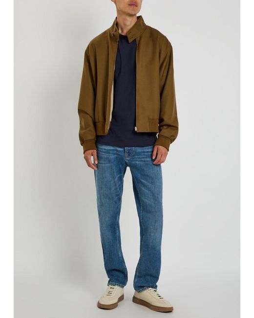 Gant Blue Logo-Embroidered Cotton T-Shirt for men