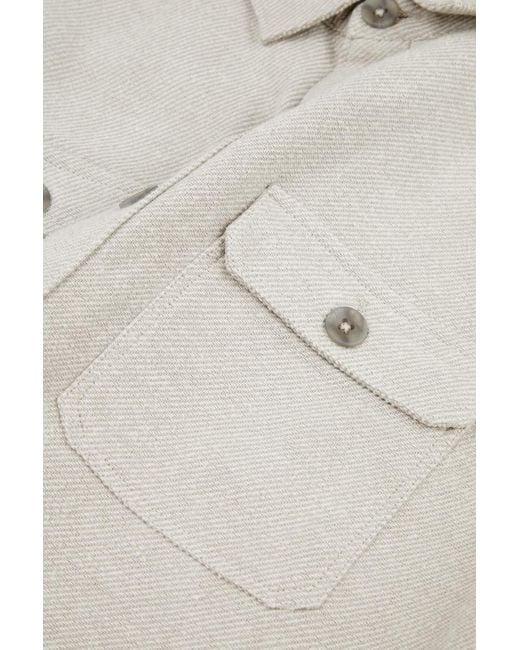 PAIGE White Wilbur Cotton Overshirt for men
