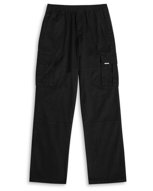 Represent Black Standard Stretch-Cotton Cargo Trousers for men