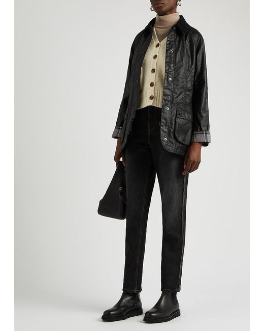 Barbour Black Beadnell Waxed Cotton Jacket