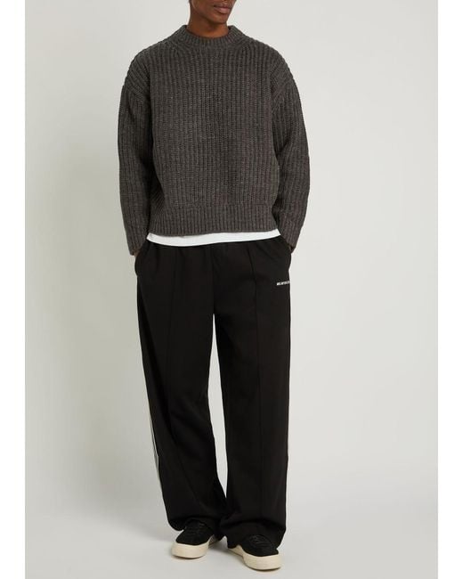 MKI Miyuki-Zoku Gray Ribbed Knit Jumper for men