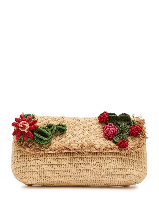 Anya Hindmarch Women's Brown Cactus Raffia Clutch