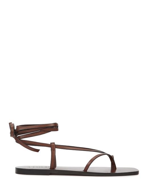 A.Emery Nolan Brown Laceup Leather Sandals Lyst