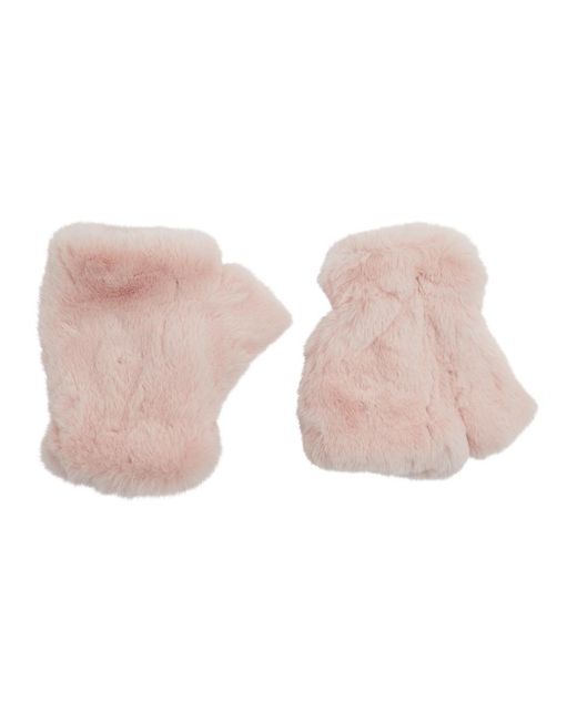 Jakke Pink Tolly Faux Fur Gloves