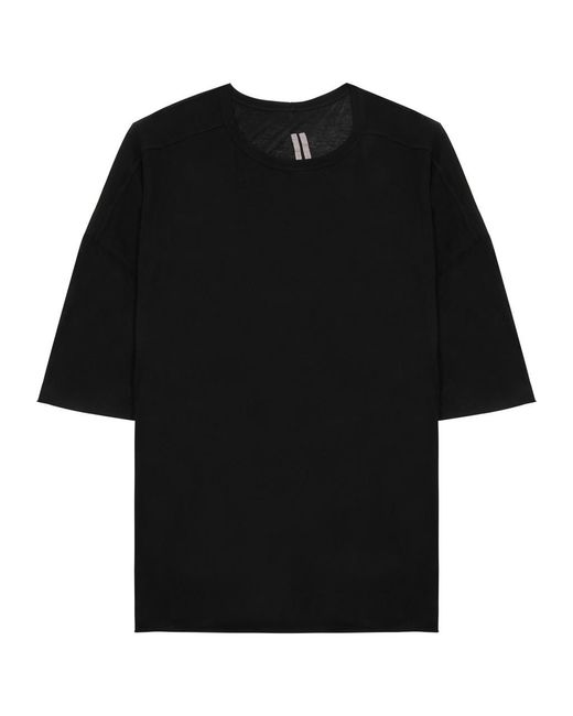 Rick Owens Black Tommy Oversized Cotton T-shirt for men