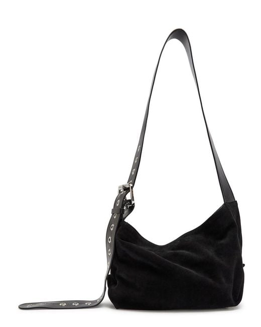 Vivienne Westwood Black Maxime Small Suede Cross-Body Bag