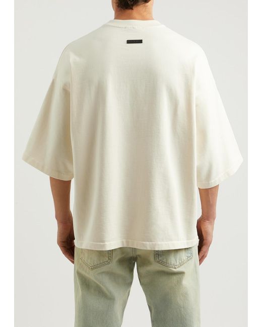 Fear Of God White Airbrush 8 Logo Cotton T-Shirt for men