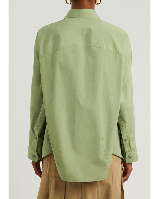 Dries Van Noten Green Casio Cotton Shirt