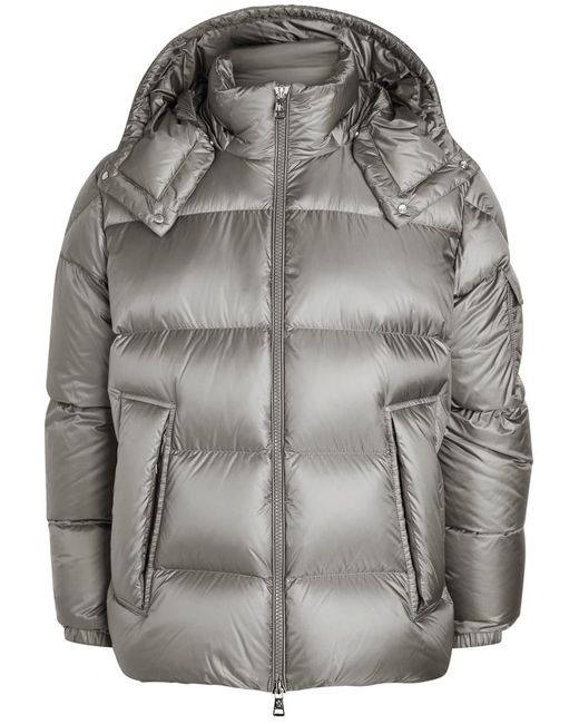 Moncler Gray Couyere Quilted Hooded Shell Jacket for men