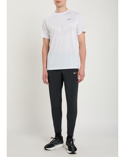 Nike White Dri-Fit Adv Jersey Running T-Shirt for men