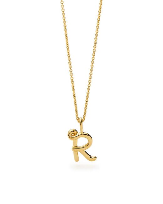 Missoma Metallic Initial R Mini 18Kt Vermeil Necklace