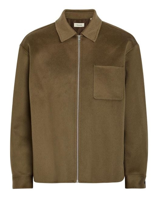 FRAME Green Wool Jacket for men