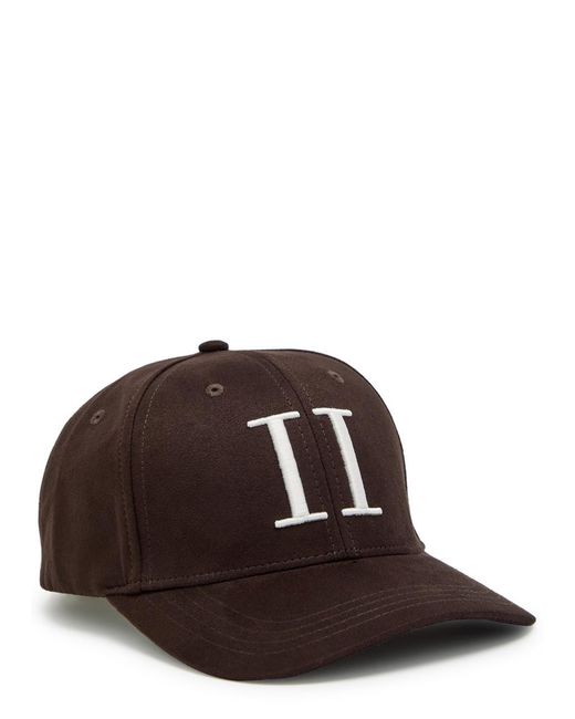 Les Deux Brown Encore Logo-Embroidered Faux Suede Cap for men