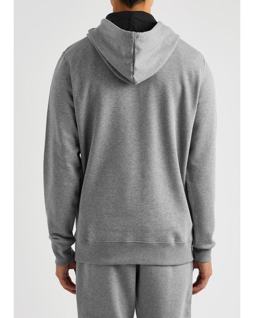PS by Paul Smith Gray Logo Hooded Cotton Sweatshirt for men