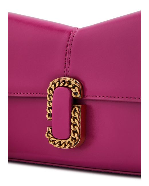 Marc Jacobs Purple The St Marc Leather Wallet-on-chain