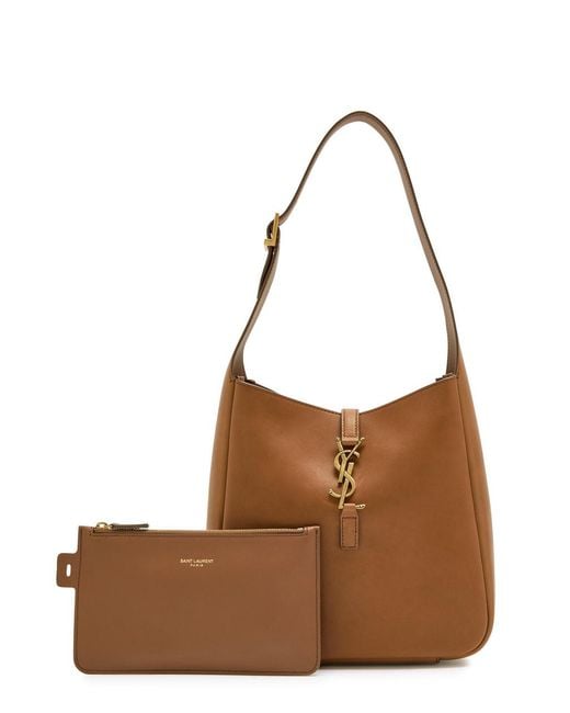 Saint Laurent Brown Le 5 Á 7 Leather Shoulder Bag