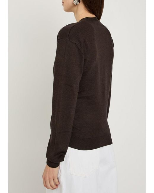Lemaire Black Twisted Knit Jumper