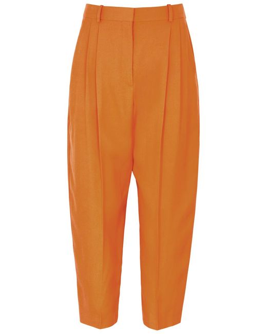 Stella McCartney Orange Cropped Tapered Trousers