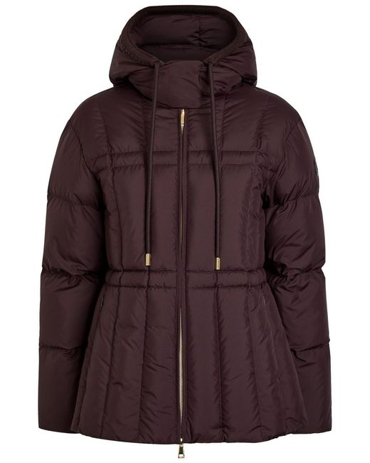 Moncler Purple Estom Padded Drawstring Shell Jacket
