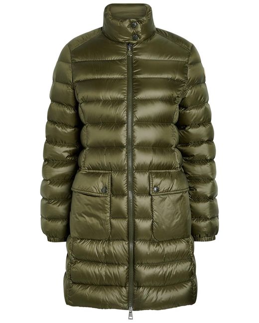 Moncler Green Genet Padded Shell Coat