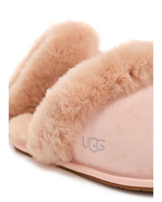 Ugg Pink Scuffette Ii Suede Slippers