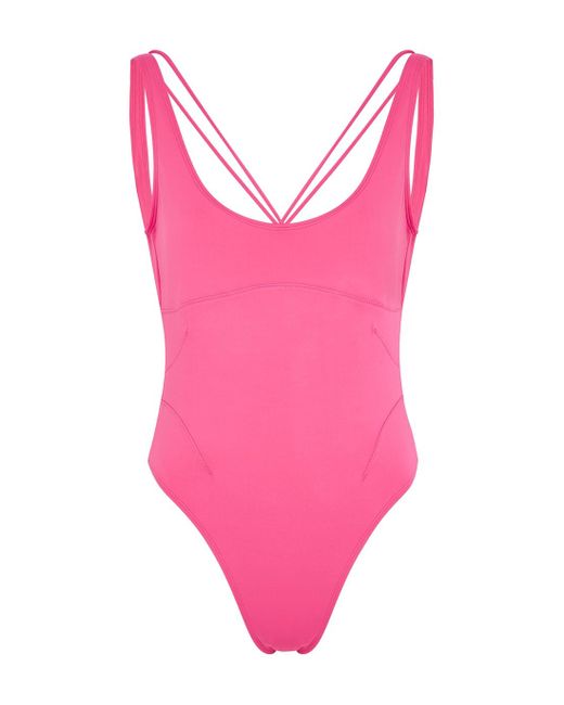 Jacquemus Le Maillot Signature Logo Swimsuit in Pink | Lyst UK