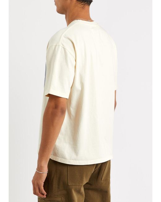 Rhude White Lago Logo Cotton T-shirt for men