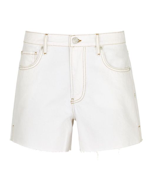 FRAME White Le Super High Denim Shorts