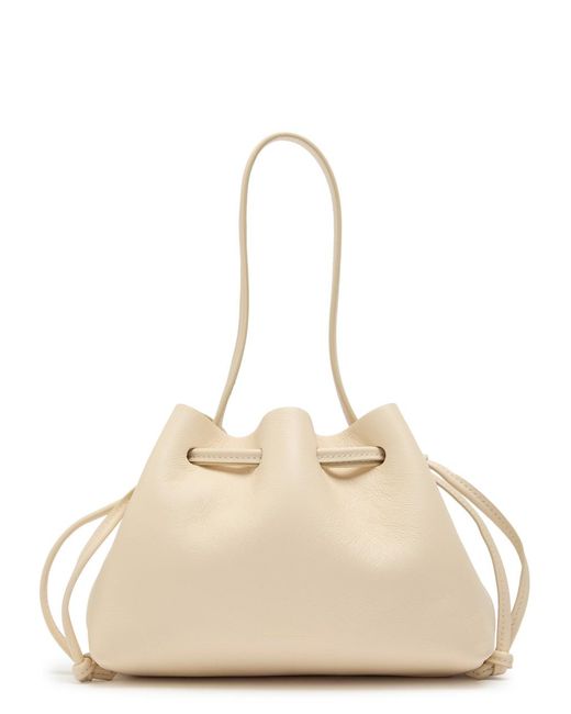 Mansur Gavriel Red Drawstring Leather Pouch