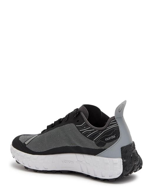 Norda Black 001 Cinder Mesh-Knit Sneakers for men