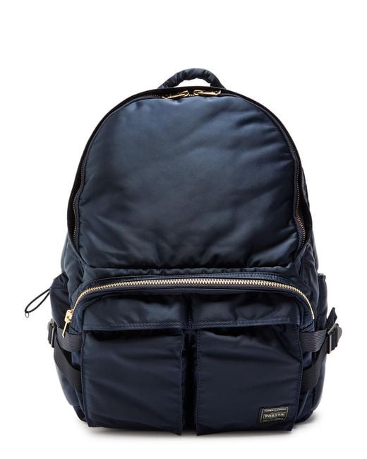 Porter-Yoshida and Co Blue Tanker Quilted Satin Backpack for men