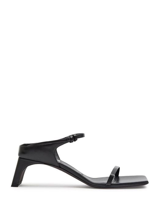Calvin Klein White Tilda 55 Grained Leather Mules