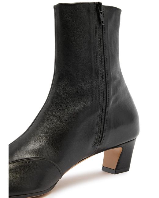 Khaite Black Nevada 40 Designer Leather Ankle Boots Uk3