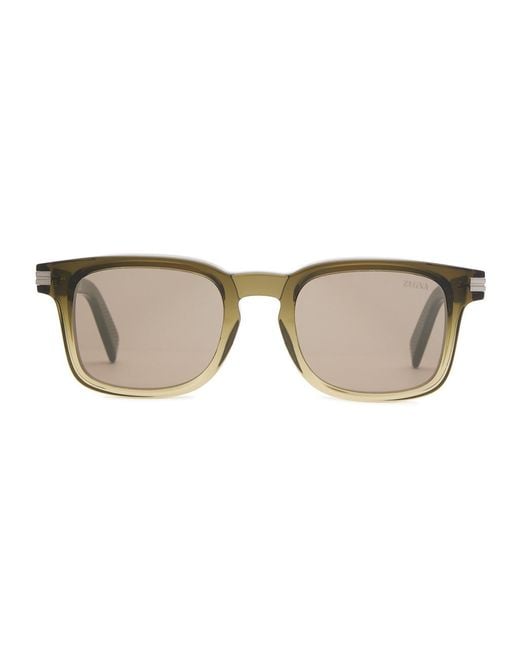 Zegna Green D-frame Sunglasses for men