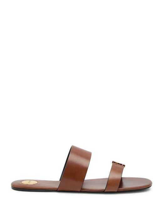 Saint Laurent Brown Babylone Leather Sandals
