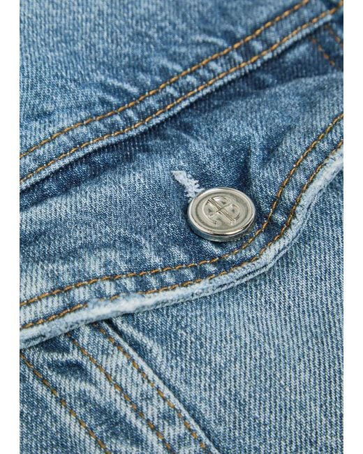 Anine Bing Blue Quincy Panelled Denim Jacket