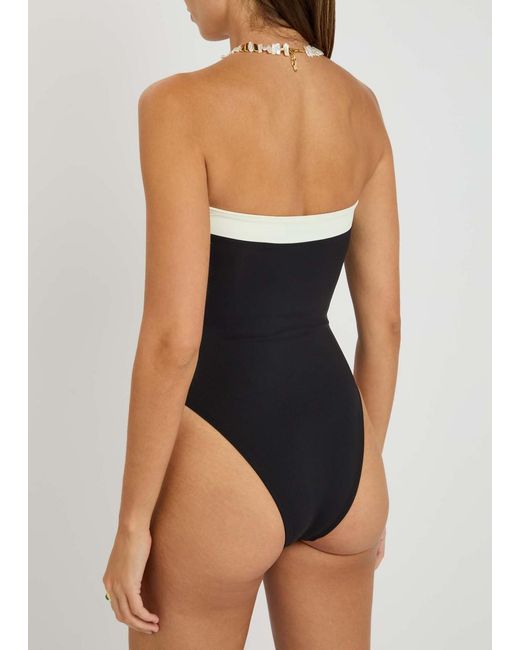 Away That Day Black Monte Carlo Strapless Swimsuit