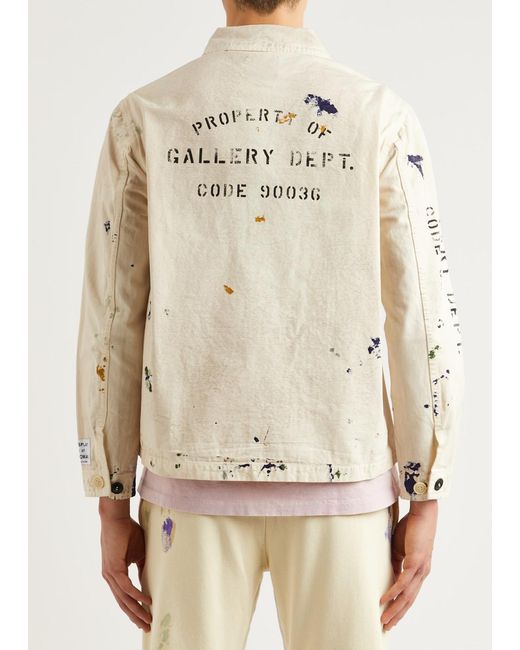 GALLERY DEPT. Natural Ep Paint-splattered Printed Cotton Jacket for men