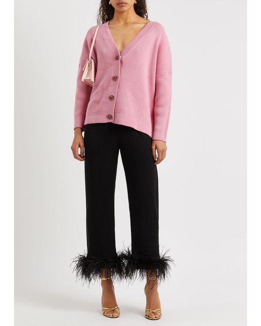 Olivia Rubin Pink Billie Knitted Cardigan