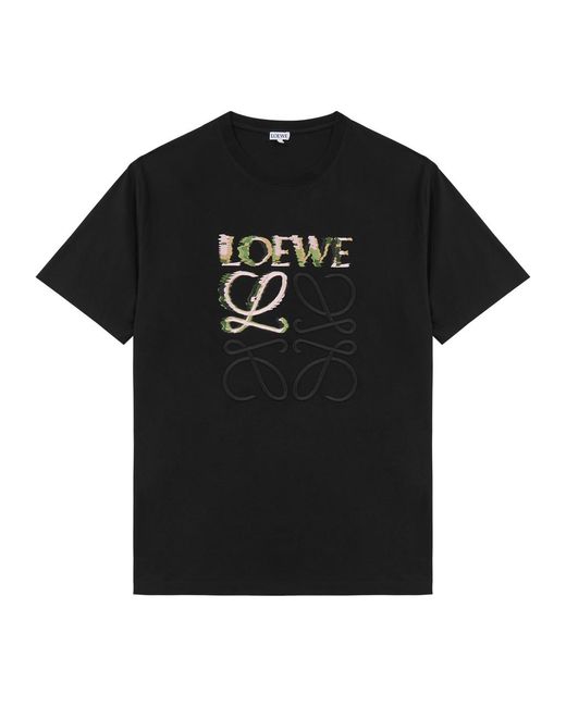 Loewe Black Logo Cotton T-Shirt for men