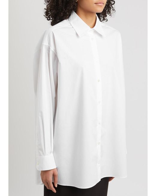 The Row White Luke Cotton-Poplin Shirt