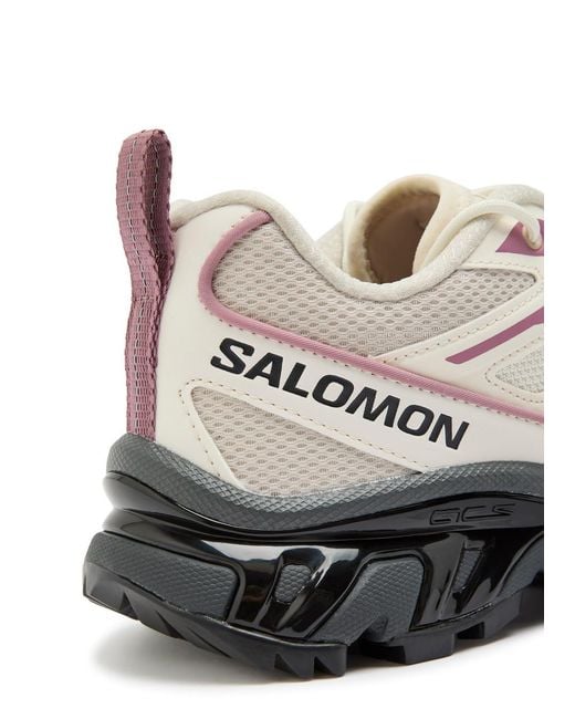 Salomon White Xt-6 Expanse Panelled Mesh Sneakers