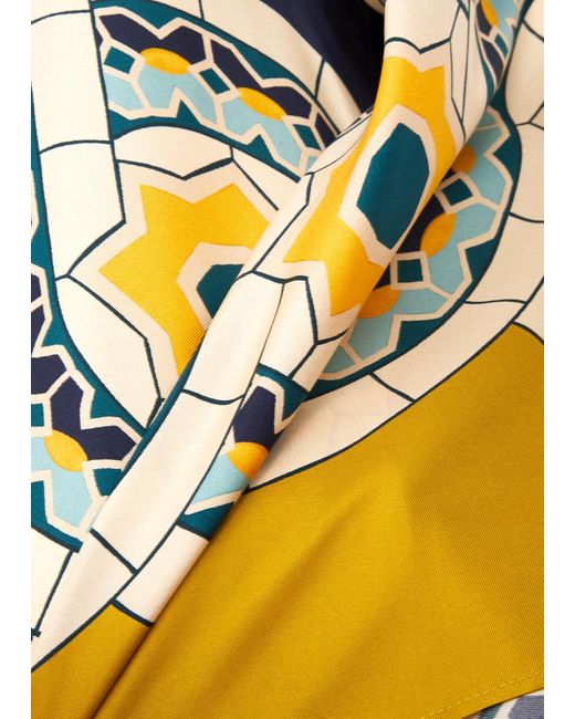 LaDoubleJ Multicolor Magnifico Printed Silk-Satin Maxi Dress